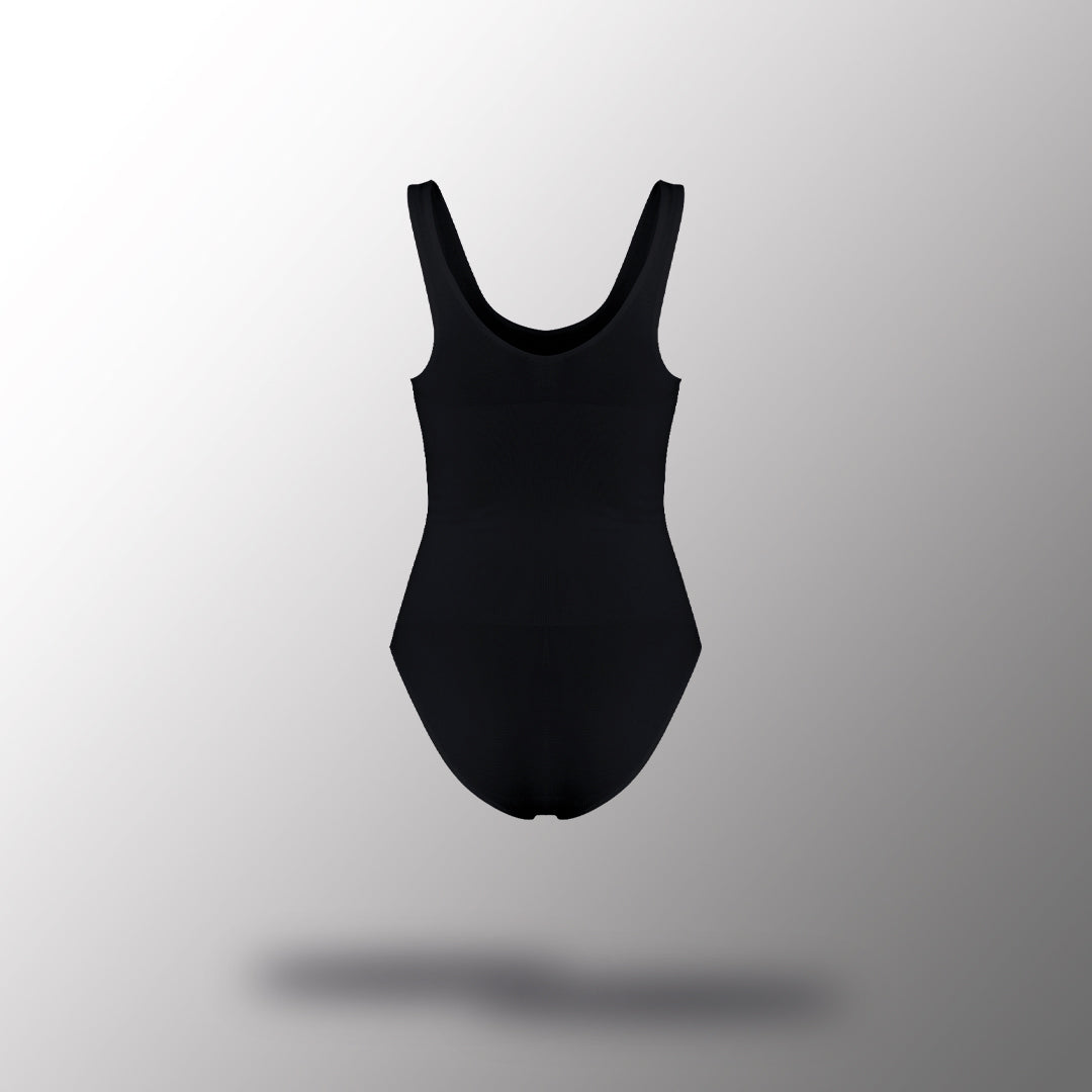 Body gainant sous fond gris