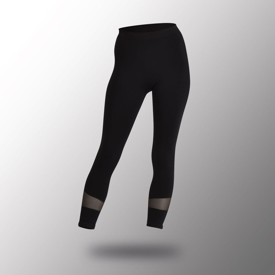 Legging ajouré sous fond gris