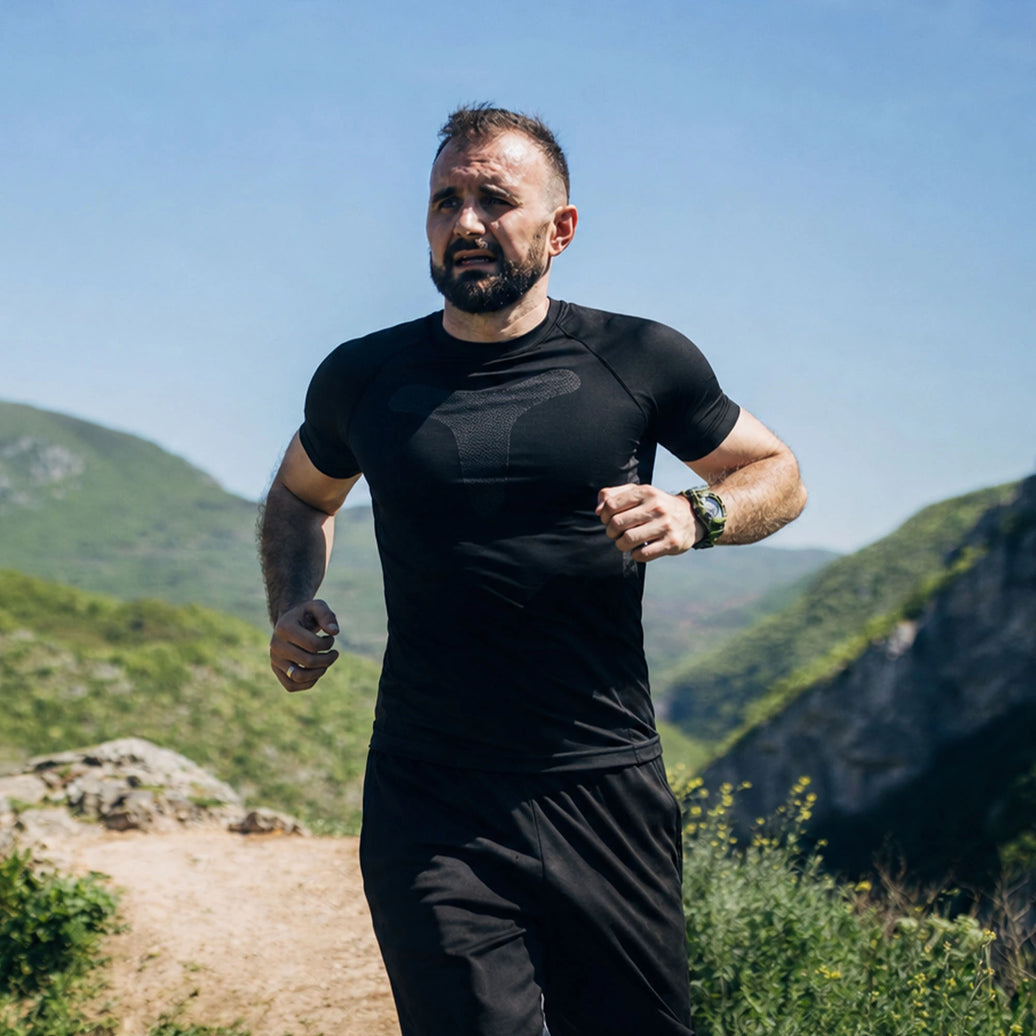T-shirt Maintien Postural Homme manches courtes Compression Ferme FLEXUP®