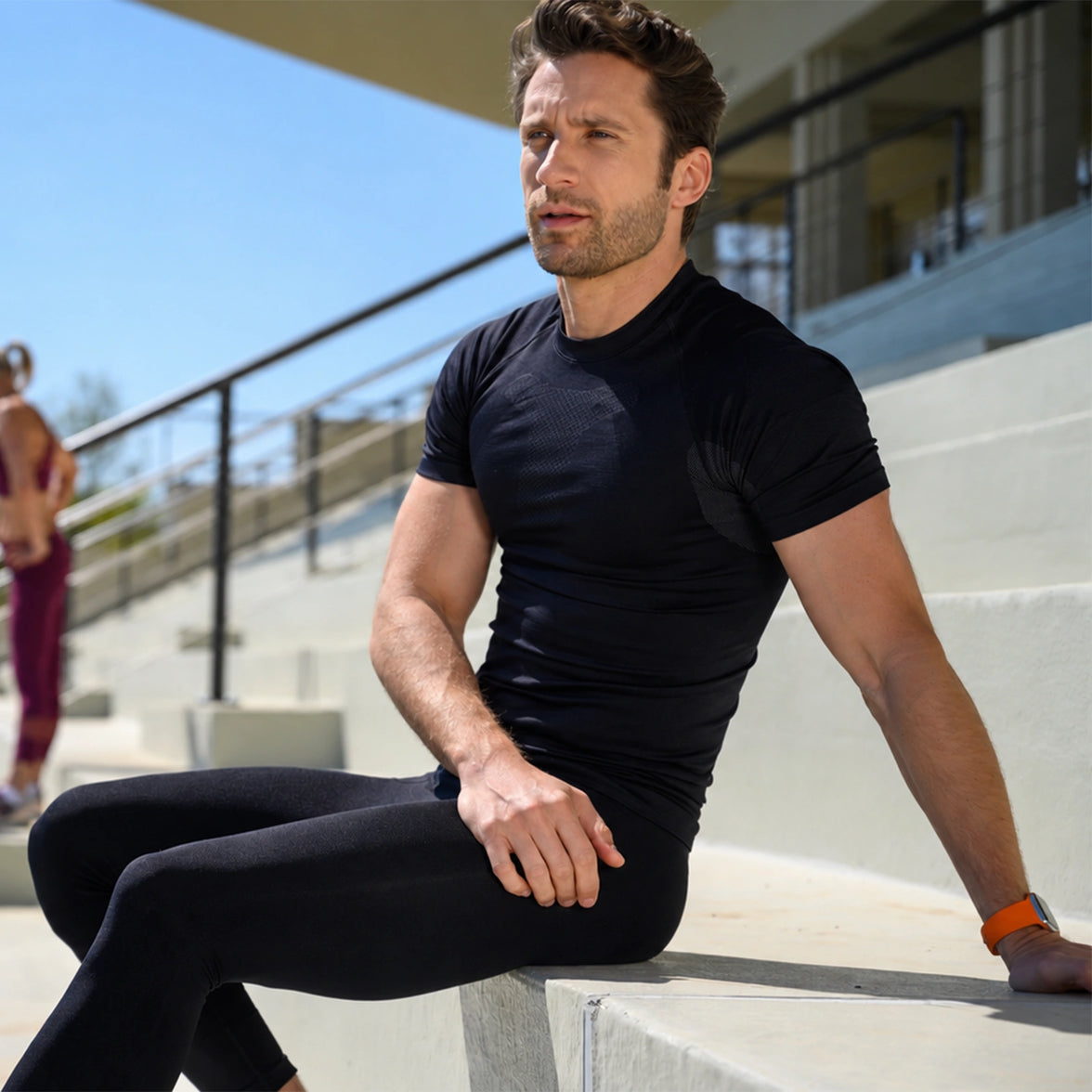 T-shirt de maintien postural manches courtes compression ferme FLEXUP®