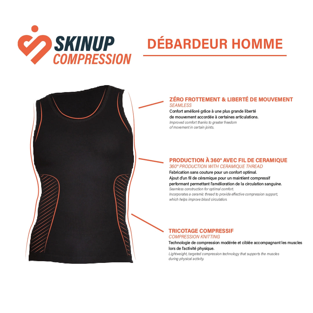 Débardeur homme - compression modérée FLEXUP